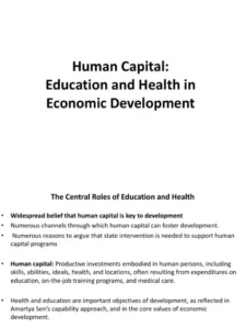 Education And Health A Dual Approach