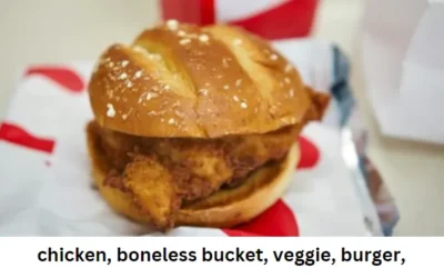 chicken, boneless bucket, veggie, burger,
