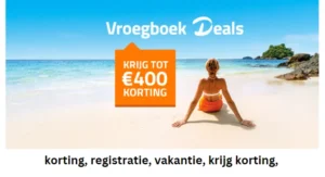 korting, registratie, vakantie, krijg korting,